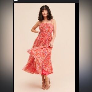 Hutch Anthropologie Quinn Plated Midi Cocktail Dress